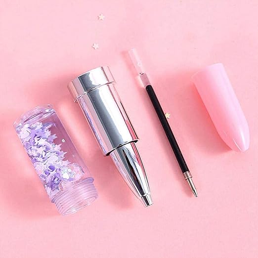 Lipstick Shape Blue Pen for Kids, Cute Gel Pen, Random colour, Pack of 2