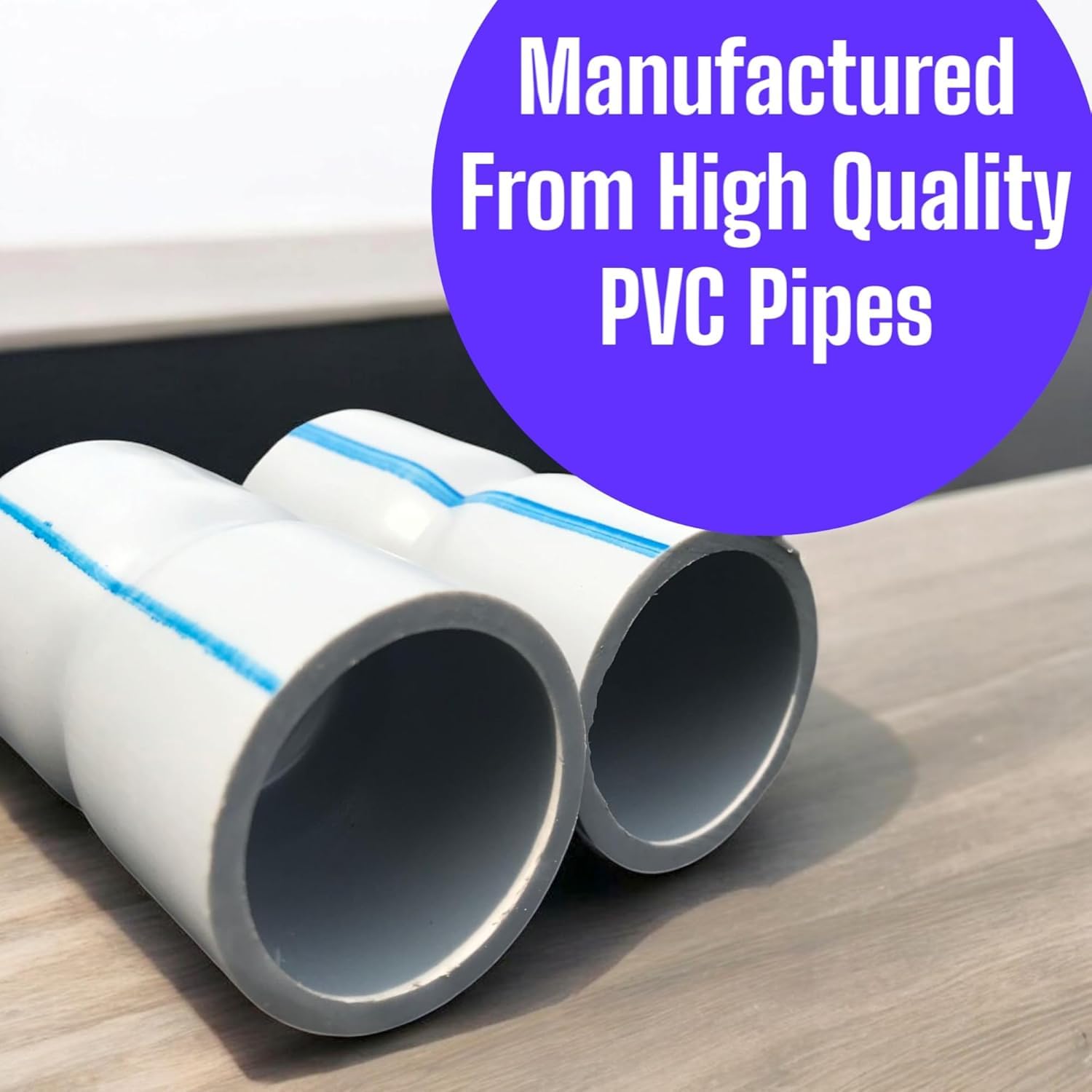 PVC Pipe Coupling, 2 Inch, Black, Heavy Duty Water Line Connector for Plumbing and Irrigation, Pack of 1