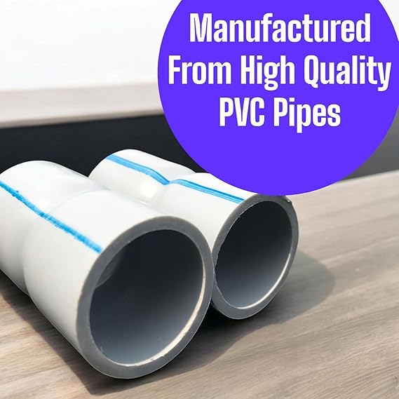 PVC Pipe Coupling, 2 Inch, Black, Heavy Duty Water Line Connector for Plumbing and Irrigation, Pack of 2