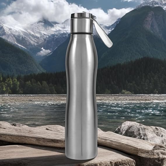 Stainless Water BOTLE Cold 1000 ml (Pack of 1, Silver, Steel)