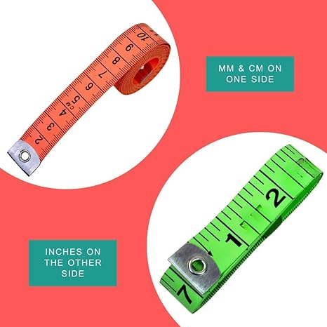 Measuring Tape, Green, 19mm Width, 152cm/60 Inches, Body Measurement Tape
