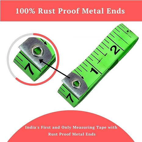 Measuring Tape, Green, 19mm Width, 152cm/60 Inches, Body Measurement Tape