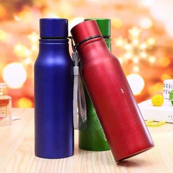 Water Bottle Stainless Steel Bottle 500 ml for School Kids, Men & Women .(multi Color Pack of 1)