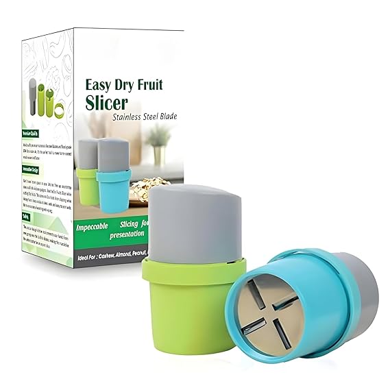 Dry Fruit Cutter, Slicer, Grinder, Chocolate Cutter and Butter Slicer with 3 in 1 Blade for Almonds, Cashews etc (Stainless Steel) pack of 1