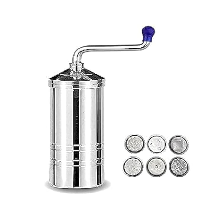 Stainless Steel Sev Sancha Machine with 6 Jali, Muruku Maker, Kitchen Tools PACK OF 1