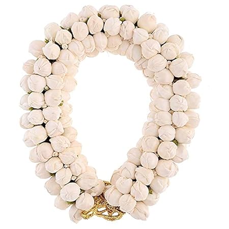 Artificial Jasmine Mogra Flower Hair Gajra Garland, White, Juda Decoration Accessory for Girls and Women, (Pack of 1).