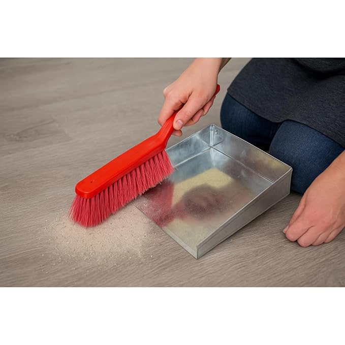 Multipurpose Dustpan, Black, Plastic, Big Size, Pack of 2, 35x30x5 cm (PACK OF 2)