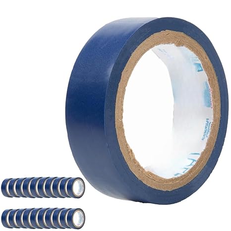 PVC Insulation Tape IT17BL - Premium Electrical Tape - Blue, 17mm x 6m, Weather Proof, Moisture & Fire Resistant, Excellent Elasticity, Durable, Good Grip and Strong Adhesion (Pack of 5)