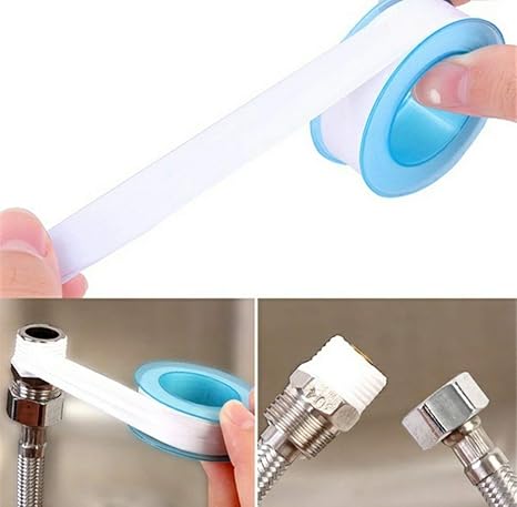 Plastic Drip Irrigation Accessories 16mm Straight Connector with Tap and 1pc Teflon Tape for Plumbing and Water Leak (Colour May Vary) -30 Pieces