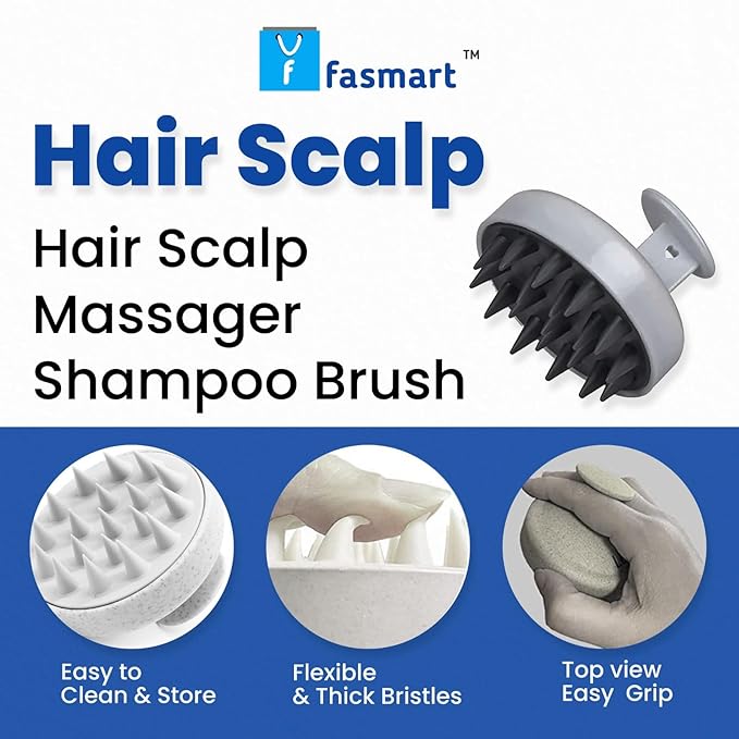 Hair Scalp Massager Shampoo Hair Brush, Super Soft Bristles, Exfoliating, Anti-Dandruff (Multi color) Pack of 1