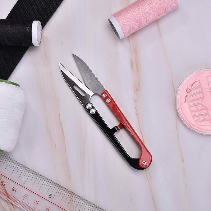 Thread Craft Scissors Cutters for Sewing, 4.3 Inch Mini Small Snips Trimming Nipper for Office (PACK OF 1)