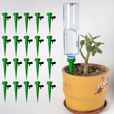 (Pack of 6) Drip Irrigation kit for Home Garden, Self-Watering Spikes, Drip Spikes for Plants, Home Garden, Automatic Plant Watering Devices (6)