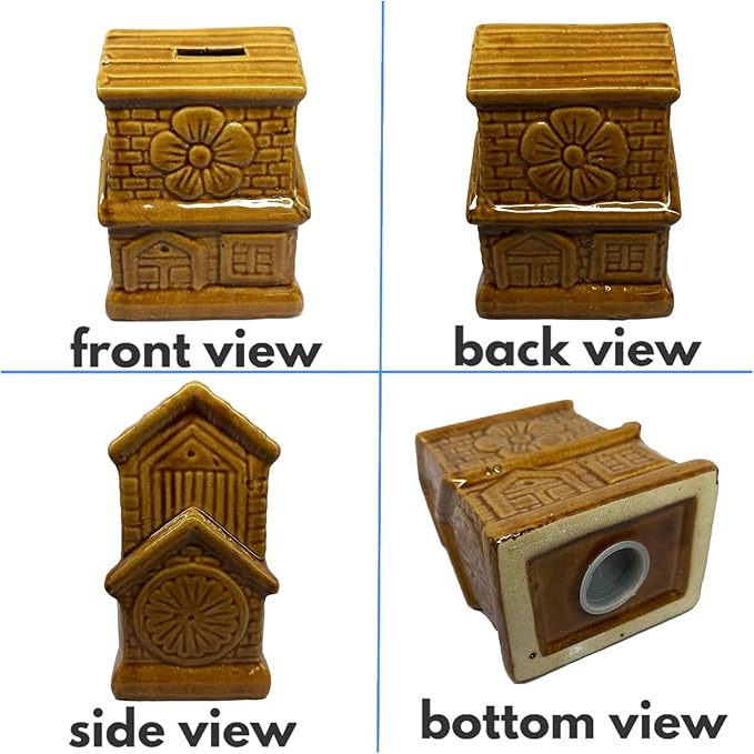 Ceramic House-Shaped Money Bank, Decorative Savings Box (PACK OF 1)