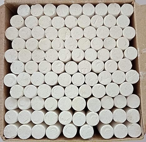 White Limestone Slate Pencils Chalk Piece, Full Size, Pack of 50
