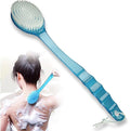 Long Handle Soft Bristles Exfoliating Bath Brush for Cleanse & Massage, Multicolour, Pack of 1