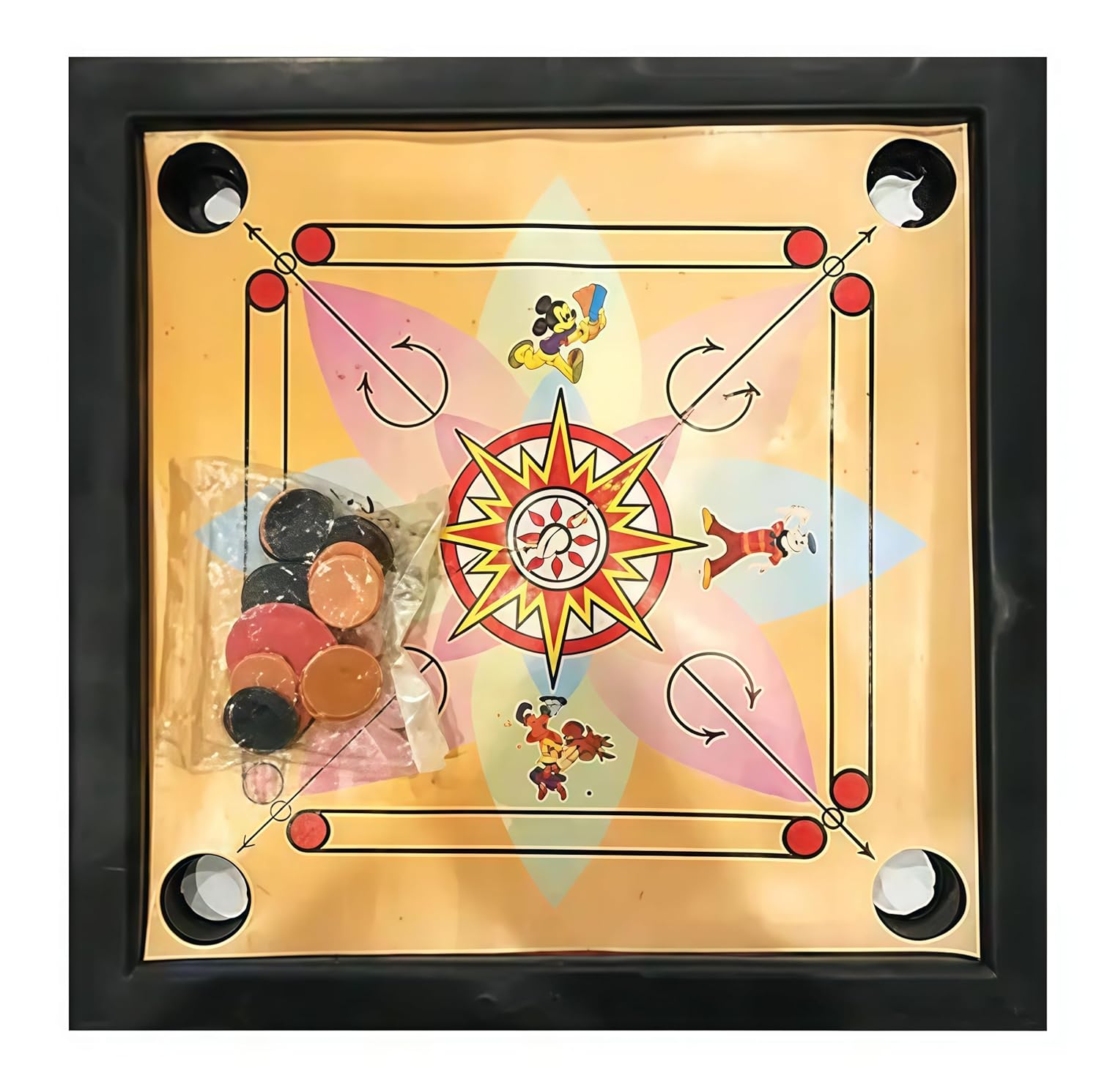 Kids Plastic Carrom Board, 30x30 cm, Pack of 1